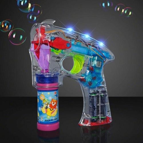 Vıp Kalite Renkli Led Işıklı Köpük Tabancası Bubbles Gun Baloncuk Tabancası + 2 Özel Yedek Köpük