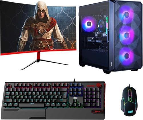 Tx4176 i5 10400F 16GB Ram 512GB NVMe 8GB RX580 256Bit 23.6 inç Curved 165Hz Oyun Bilgisayarı
