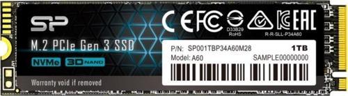 1 Tb 2.5 Inc A60 Sata3 Ssd 2200/1600 Mb/s (sp001tbp34a60m28)