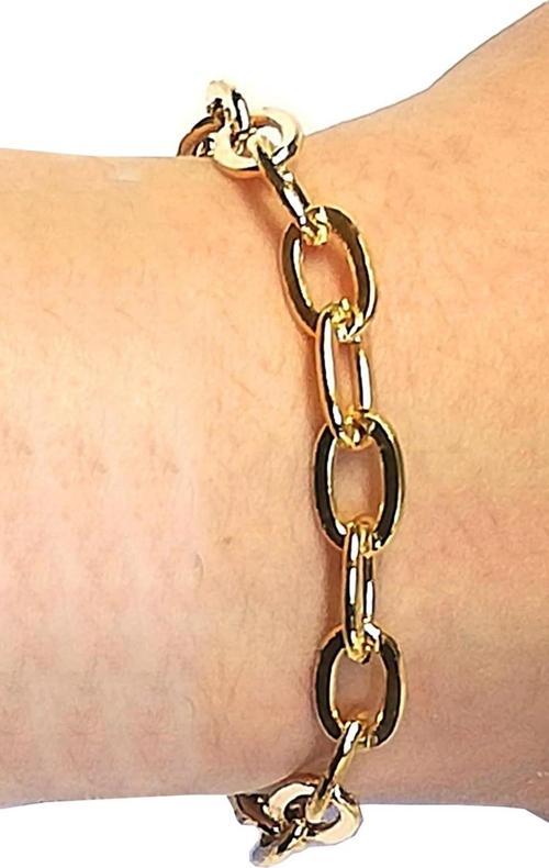 Altın Kaplama Ezme Zincir Bileklik - 302