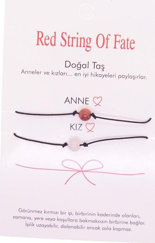 Altın Renk Anne Kız Arkadaş Şans Bilekliği - 2692