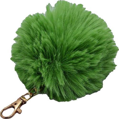 Fıstık Yeşili Renk Peluş Ponpon Anahtarlık  980