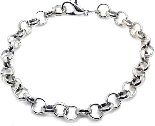 Gümüş Kaplama Gemici Doc Zincir Bileklik - 316