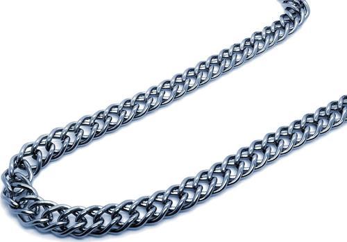 Kalın 6Mm Sık Aralıklı Yassı Zincir Siyah Renk - 346