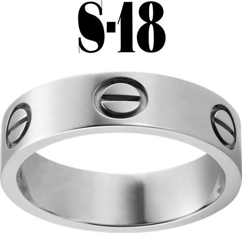 Kartier Düz Yüzük Silver Renk 18 Numara - 561