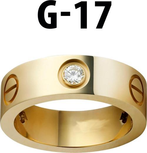 Kartier Taşlı Yüzük Gold Renk 17 Numara - 542