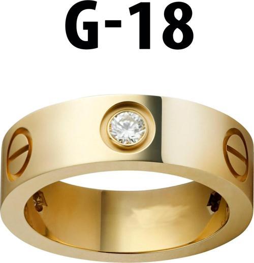 Kartier Taşlı Yüzük Gold Renk 18 Numara - 543