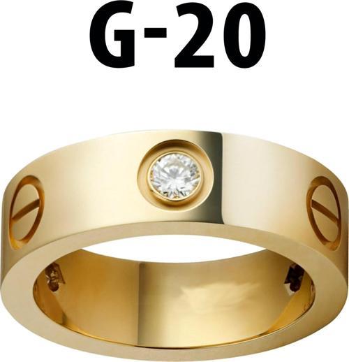 Kartier Taşlı Yüzük Gold Renk 20 Numara - 545