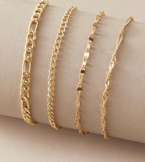 Kombin Kadın Altın Kaplama Bileklik Şavin - 473