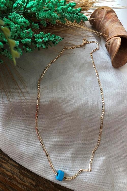 Nostaljik Bodrum Boncuklu Kolye Şavin Altın Kaplama - 71