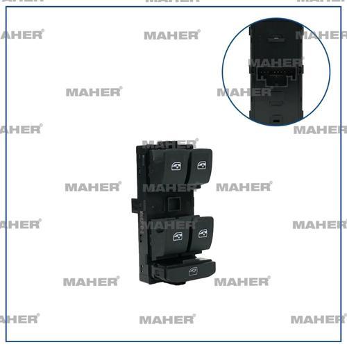Cam Açma Düğmesi Polo / T-Cros 7 Arona / İbiza / Leon 2016 Sonrası (Dörtlu) (Oem No:5G0959857F)
