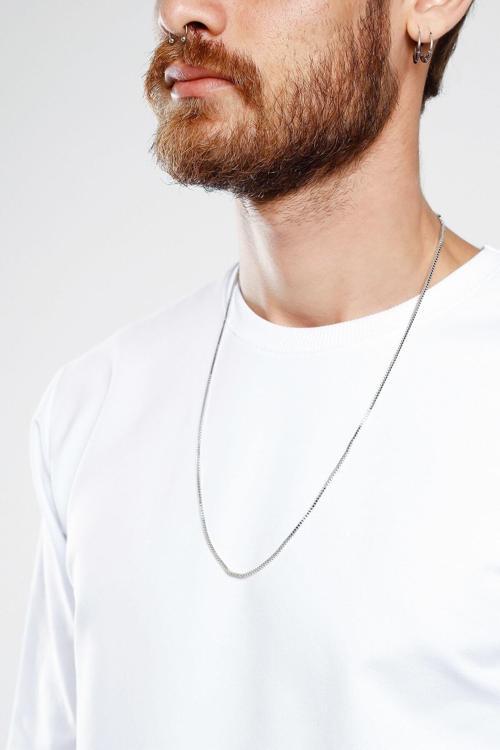 Iç Içe Geçmeli Arnavut Asansör Unisex Erkek Kolye Zincir 3mm 65cm - 184