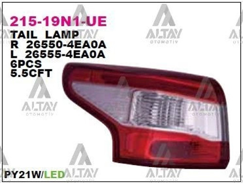 Stop Lambası Qashqai 2014 Sonrası Ledli Sağ (Oem No:265504Ea0A)