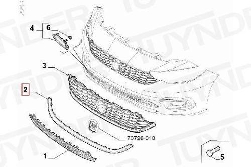 Fiat Egea 2015 Tampon Panjuru Ön Alt Kaplama , Radyatör Panjuru ( Siyah ) (Oem No:735645986)