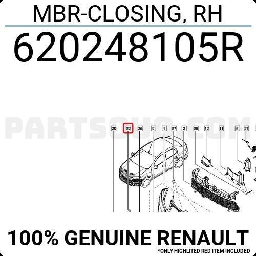 Renault Clio Symbol Joy 2013- Tampon Alt Deflektörü Sağ (Oem No:620248105R)