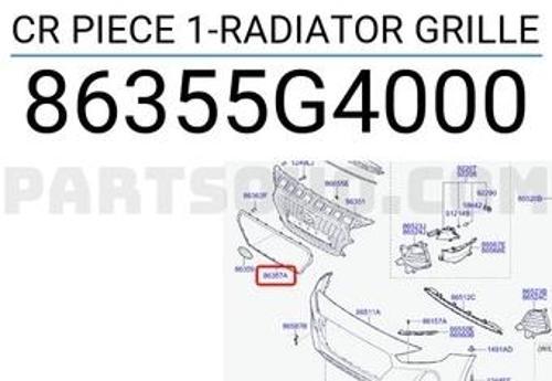 Hyundai  İ30   2017-2018  Ön Panjur Çerçevesi Nikelajlı (Tw) (Oem No:86355G4000)