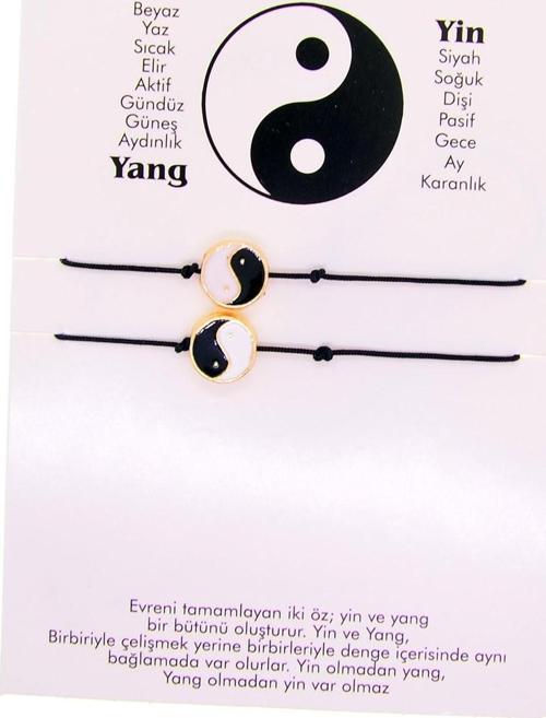 Altın Renk Yang Ying  Denge Arkadaş Şans Bilekliği - 2695