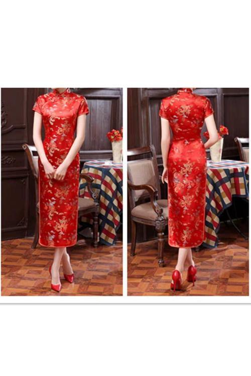 Geleneksel Çin Tarzı Kadın Elbisesi Qipao