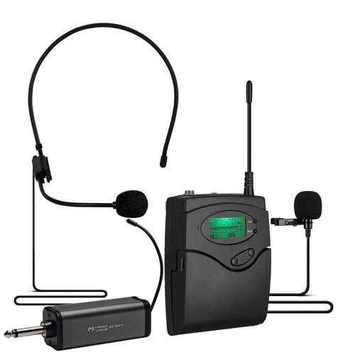 MAGICVOICE MV-1303Y UHF 1 YAKA + 1 HEADSET KABLOSUZ TELSİZ MİKROFON (2818)