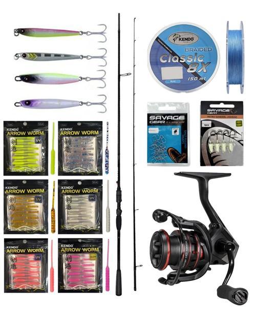 YekOutdoor Arrow Worm LRF Seti Okuma Psycho Stick Game 198cm Ex-Fast 0.5-3.5gr 2 Parça Olta Kamışı&Okuma Ceymar HD CHD-1