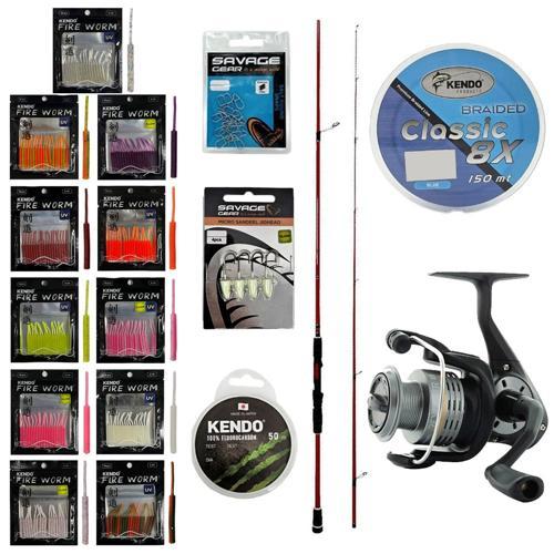 YekOutdoor FireWorm LRF Seti Okuma Red Spin 7'0'' 2.12 cm 1-12 gr 2 Parça&Okuma Revenger RV-25 FD Olta Makinesi