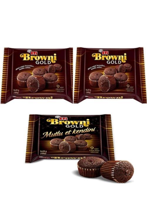 Browni Gold Kakaolu 180 gr x 3 Adet