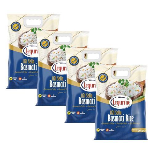 Bakliyat Legurme Basmati Pirinç 1121 Sella 5 kg x 4 Adet (20 kg)