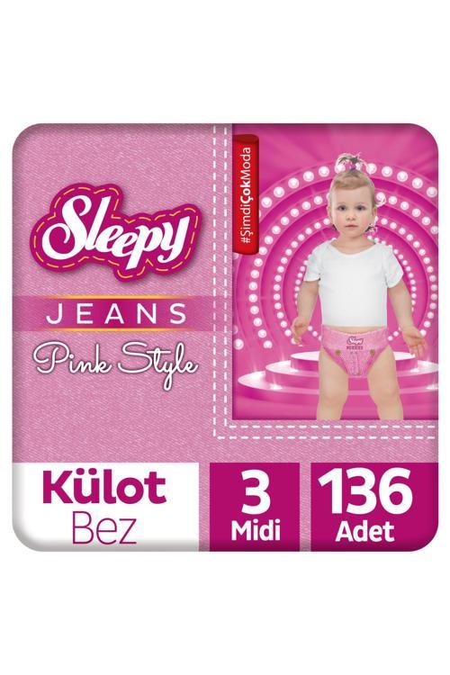 Pink Jeans Külot Bez 3 Numara Midi 4’lü Jumbo 136 Adet