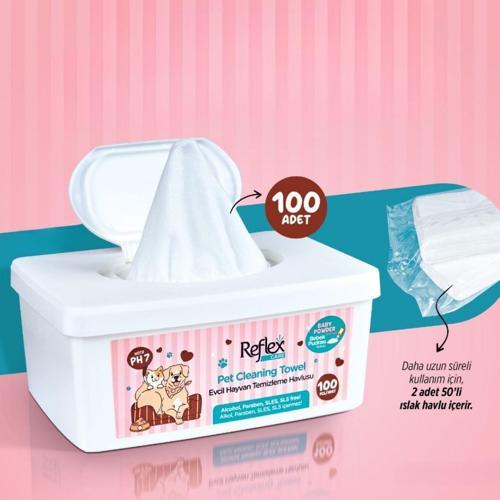 Care Evcil Hayvanlar için Çok Amaçlı Temizleme Havlusu 100'lü