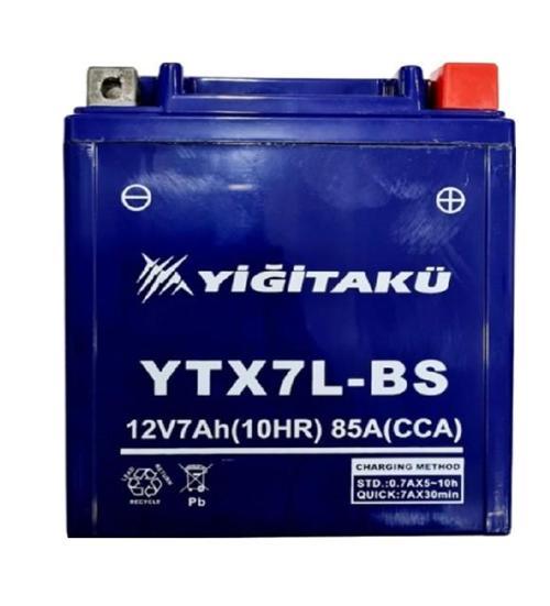 12V 7A  YTX7L 7 YÜKSEK MOTOSİKLET AKÜSÜ EBATLAR: 113 x 70 x 132mm