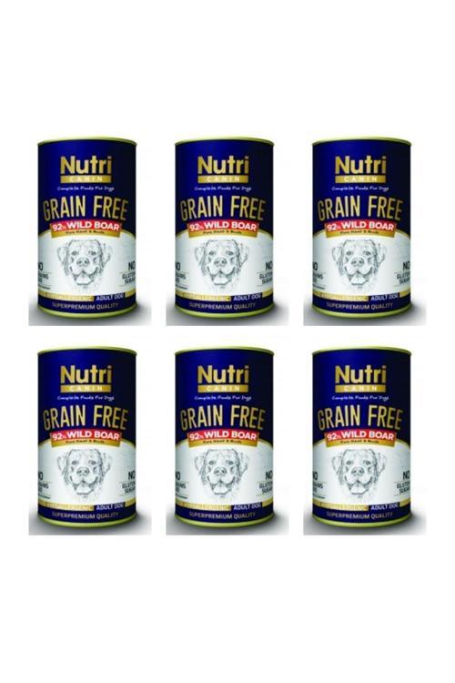 Yaban Domuzu Etli Tahılsız Yetişkin Köpek Konservesi 400 Gr x 6 Adet