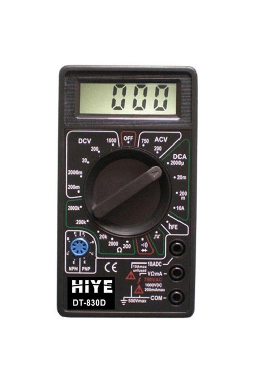 Dijital Multimetre Voltmetre Ampermetre Dt-830D Ölçüm Aleti