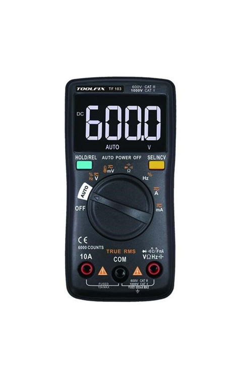 Toolfix Tf-103 True Rms Dijital Multimetre Dc 1000V / Sıcaklık