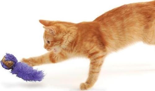 Peluş Kuyruklu Mantar Kedi Oyun Topu 19cm