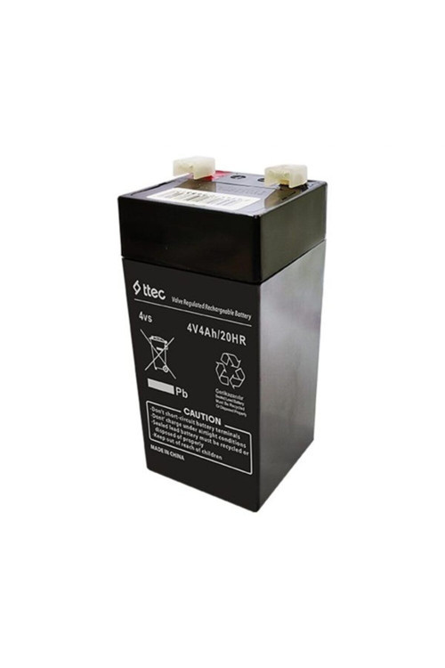 Akü 4 Volt 4 Amper Akü 4V-4Ah Standart Bakımsız Kuru Akü Ttec ( 45 X 45 X 100 Mm )