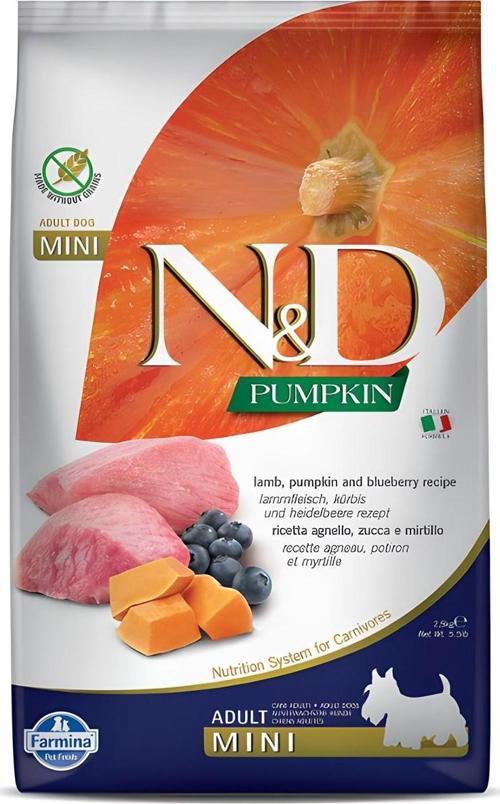Pumpkin Tahılsız Kuzu Küçük Irk Yetişkin Köpek Maması 2,5 Kg