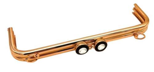 28 cm Taşlı  Çanta Klipsi Çanta Bursu Light Gold Metalli (Vidalıdır)
