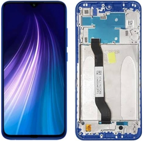 Xiaomi Redmi Note 8 Uyumlu Çıtalı OLED Lcd Ekran Dokunmatik Mavi 