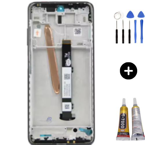 Xiaomi Poco X3 Uyumlu Servis Çıtalı Lcd Ekran Dokunmatik Siyah + Montaj Seti