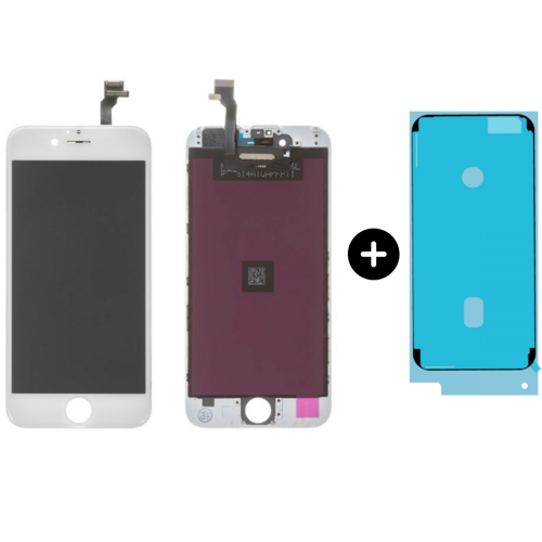 iPhone 6 Uyumlu HK Lcd Ekran Dokunmatik Beyaz + Sıvı Ve Toza Dayanıklılık Bandı