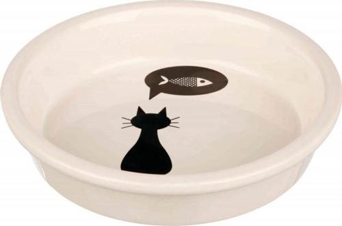 Kedi Seramik Mama ve Su Kabı 0,25Lt 13cm
