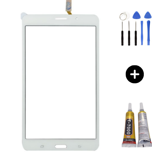 Samsung Galaxy Tab 4 SM-T235 Uyumlu A Kalite Dokunmatik Beyaz + Montaj Seti