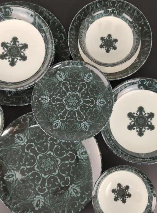 CKR4021 Dijital Baskılı 24 Parça Porselen Yemek Takımı