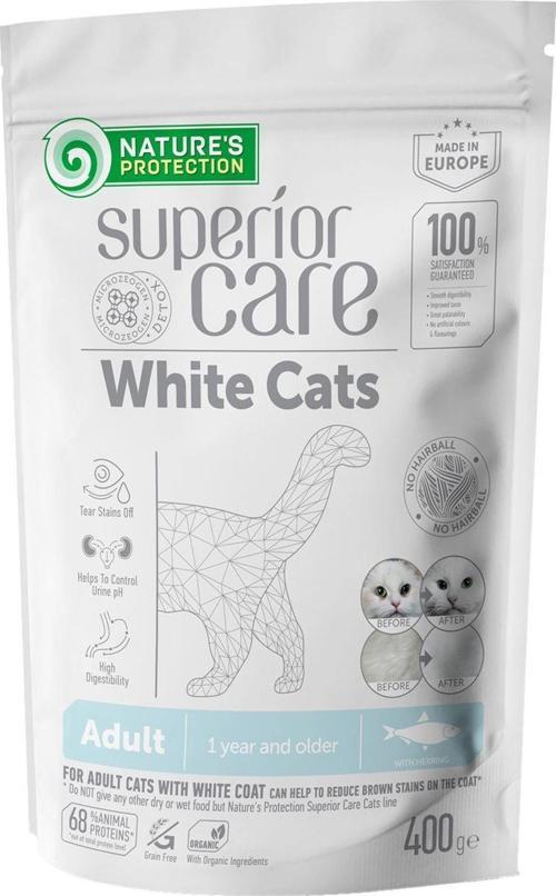 Superior Care Beyaz Tüylü Kediler İçin Tahılsız Ringa Balıklı Kedi Maması 400gr