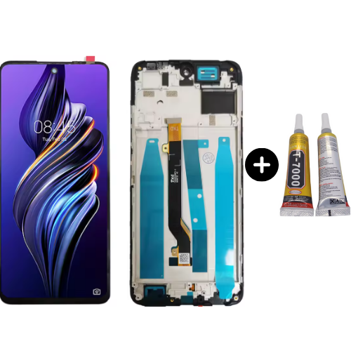 Tecno Pova 3 Uyumlu Çıtalı Servis Lcd Ekran Dokunmatik + B7000