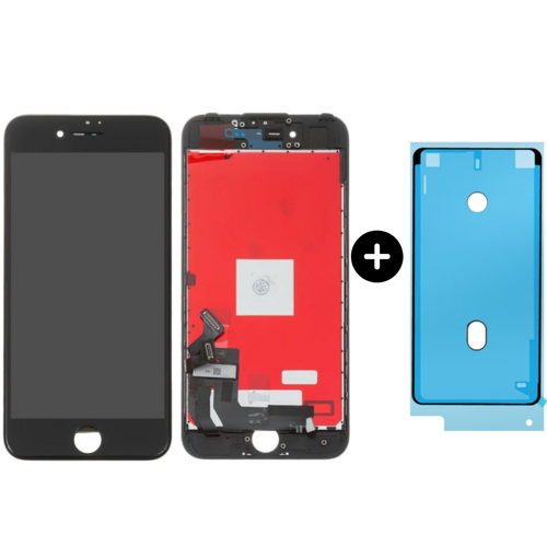 iPhone 7 Uyumlu HK Lcd Ekran Dokunmatik Siyah + Sıvı Ve Toza Dayanıklılık Bandı