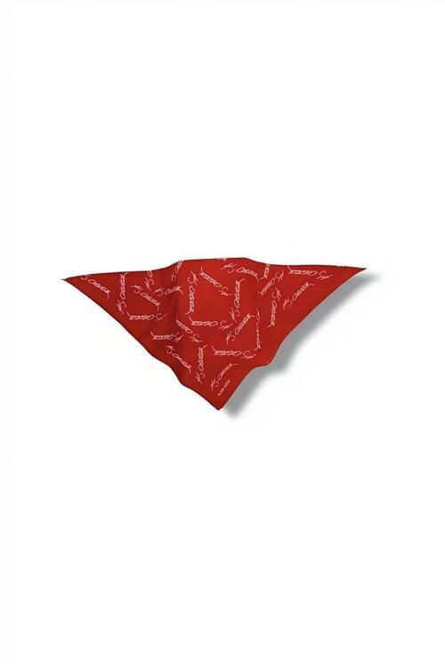 Ataturk İmzalı Kırmızı Bandana 55x55 cm