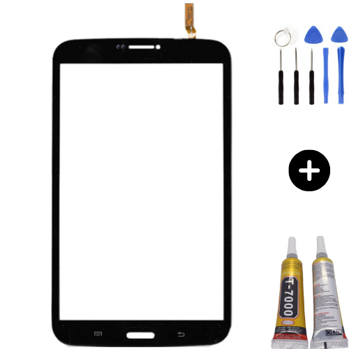 Samsung Galaxy SM-T310 Uyumlu Dokunmatik Siyah + Montaj Seti