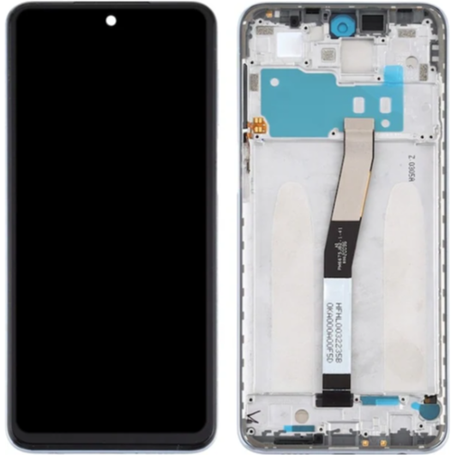 Xiaomi Redmi Note 9S Uyumlu Çıtalı HK Lcd Ekran Dokunmatik Beyaz