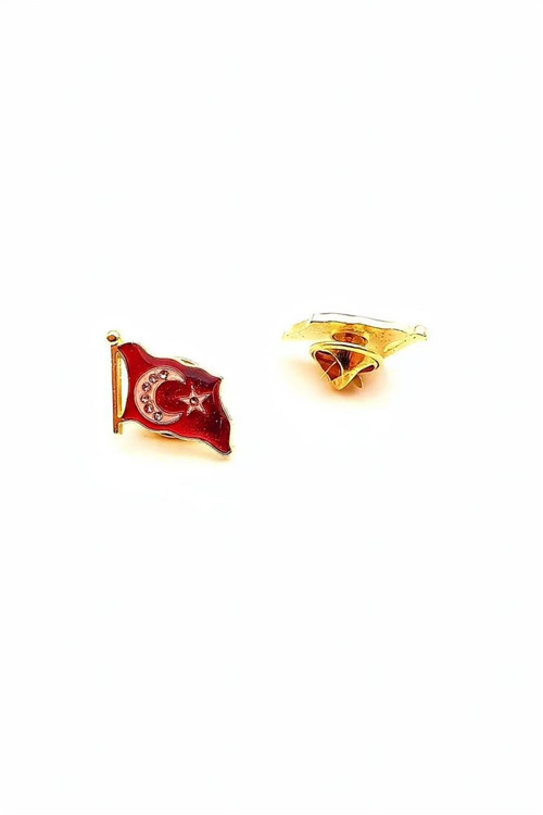 Ayyıldız Taşlı Bayrak Rozeti (30 'lu)